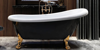 Une salle de bain en or