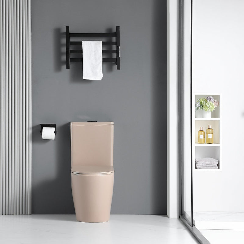 Toilette WC à poser CIPOLI en céramique beige mat - Le Monde du Bain