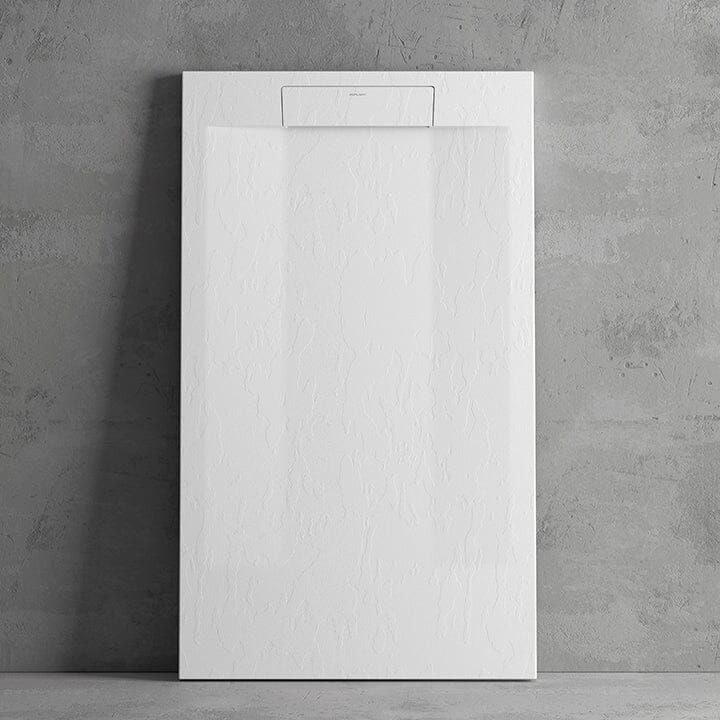 Receveur de douche SUEZ surface ardoisée blanc - Le Monde du Bain