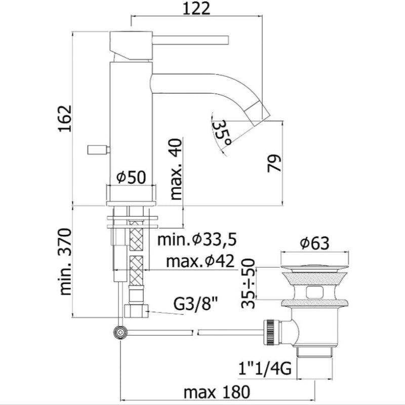 Kronenbach Mitigeur de lavabo Lima 2.0