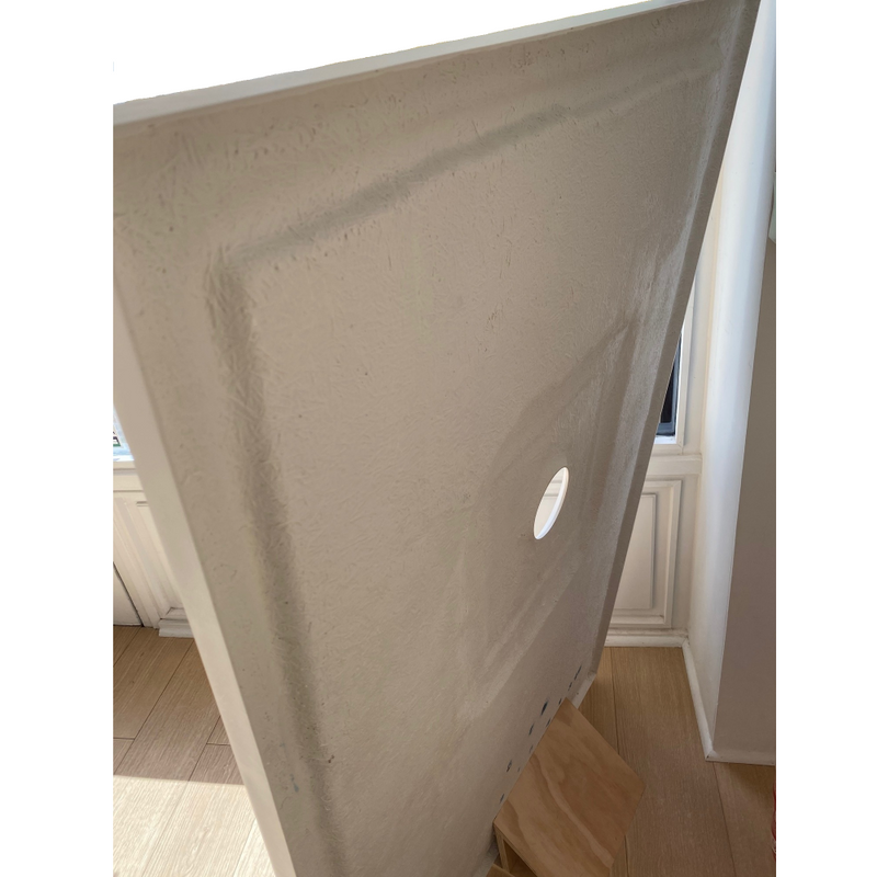 Structure arrière - Receveur de douche extra plat LOGIC surface ardoisée, rectangulaire blanc - Le Monde du Bain