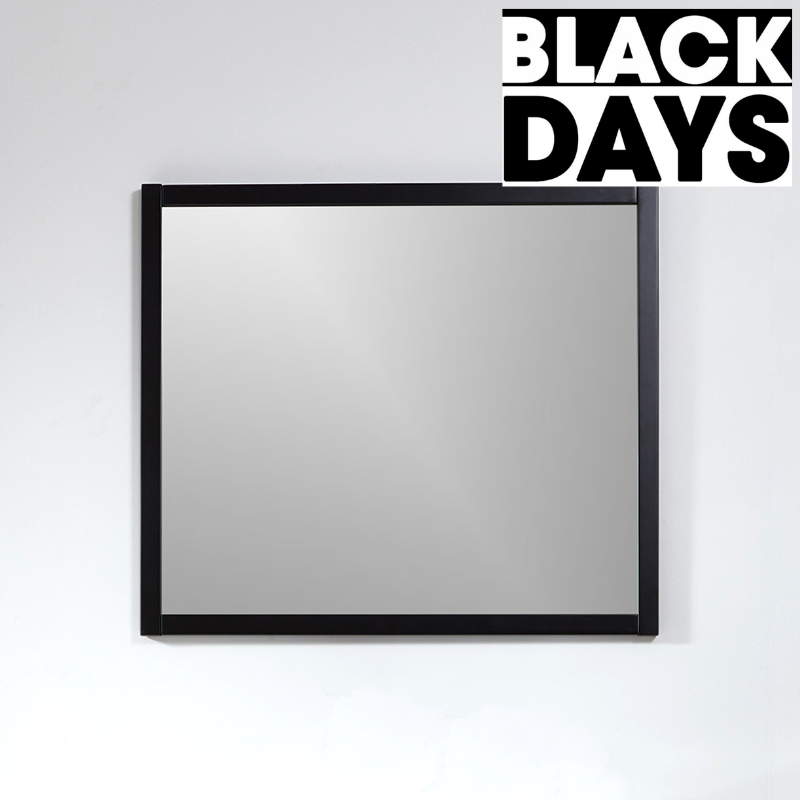 Miroir rectangulaire SMART 80x70cm avec cadre noir mat