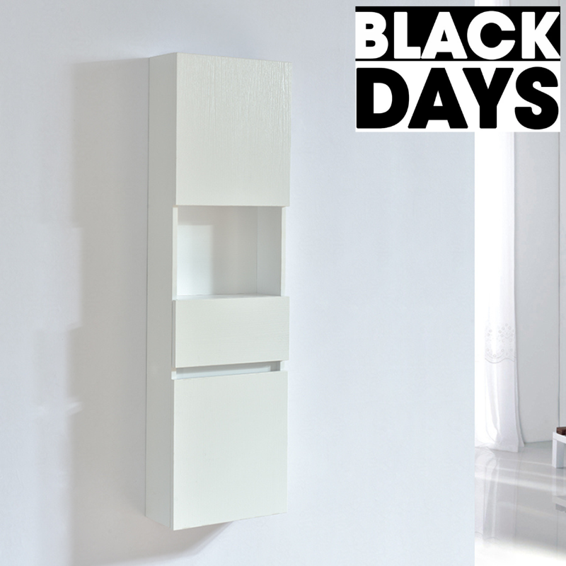 Grande armoire de rangement ESSENTIEL hauteur 120 cm, mélaminé blanc