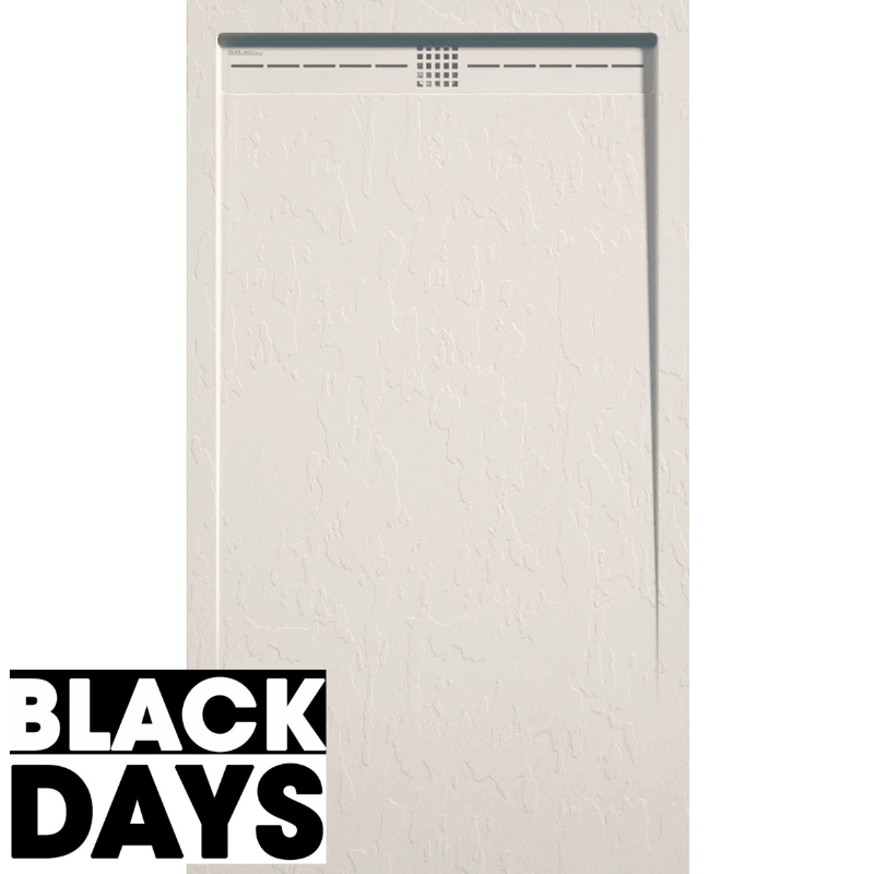 Receveur de douche extra plat ARCO en résine surface ardoisée beige