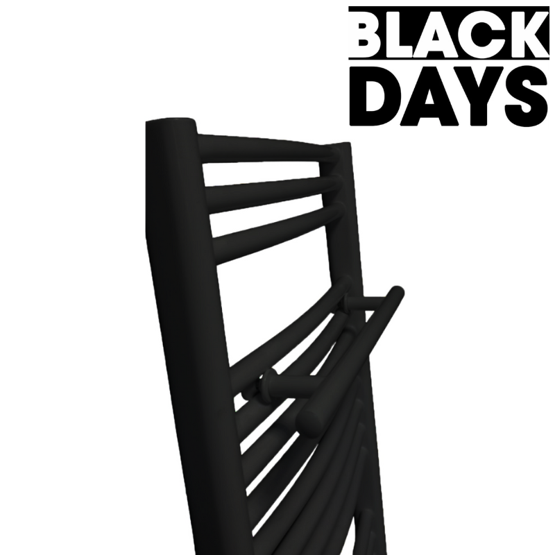 Porte-serviette CODA pour sèche-serviette noir mat