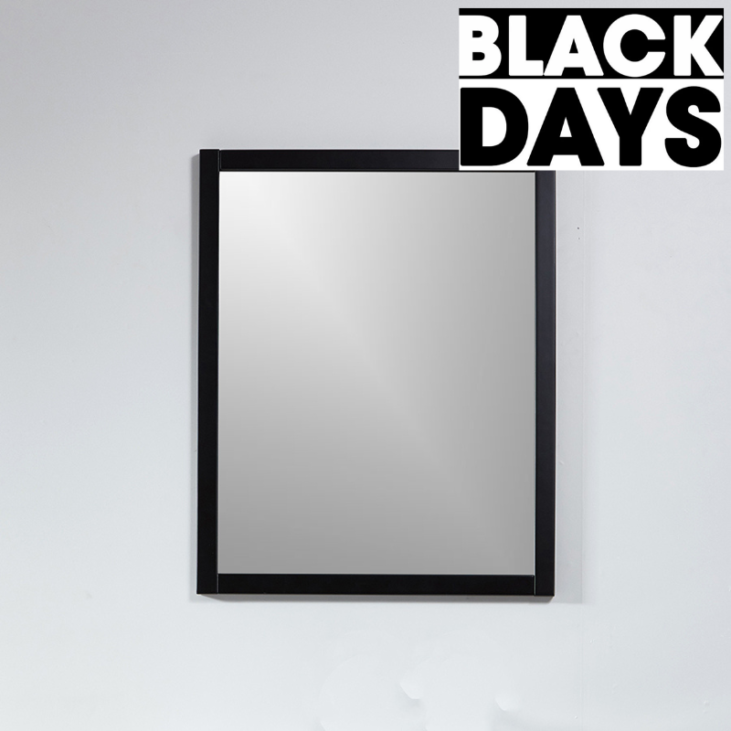 Miroir rectangulaire NEO 56x70cm avec cadre noir mat