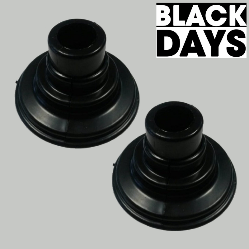 Lot de 2 caches tuyaux muraux sèche-serviettes noir mat