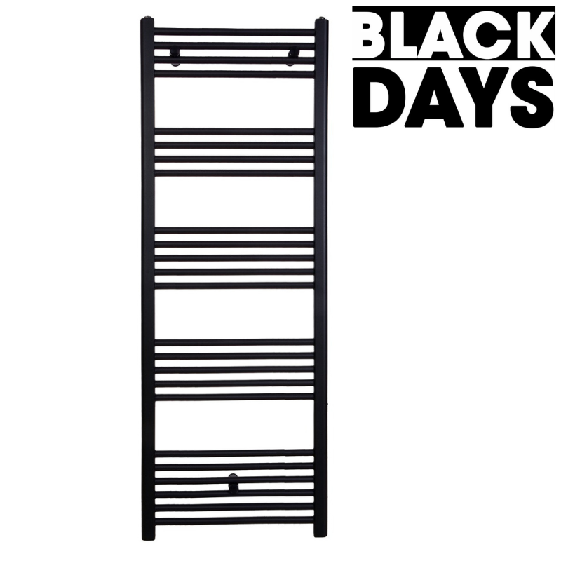 Radiateur sèche-serviettes eau chaude CODA 160 x 60 cm noir mat