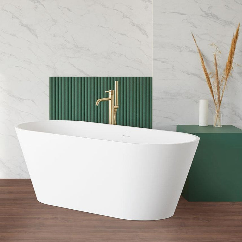 Baignoire îlot design en sanydur ovale MODERN - Le Monde du Bain