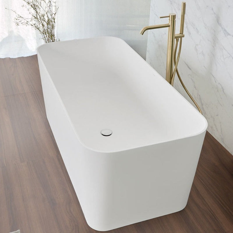 Baignoire îlot design en sanydur rectangulaire RUST - Le Monde du Bain