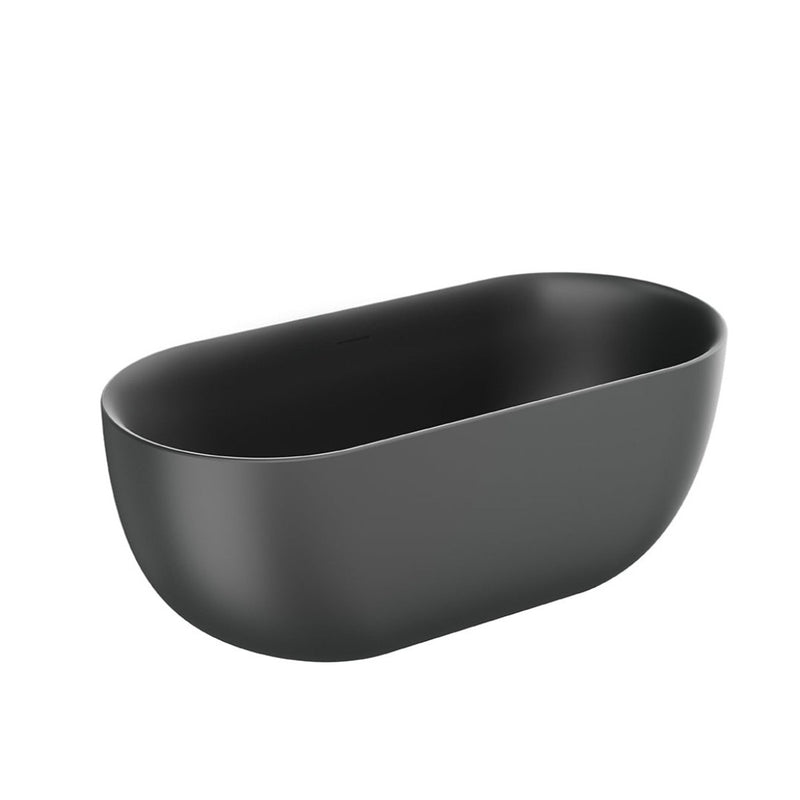 Baignoire îlot design ovale LISBON finition noir mat - Le Monde du Bain