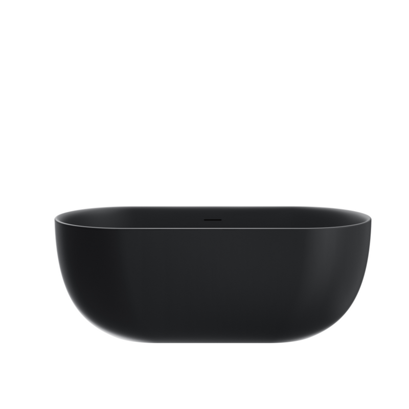 Baignoire îlot design ovale LISBON finition noir mat - Le Monde du Bain