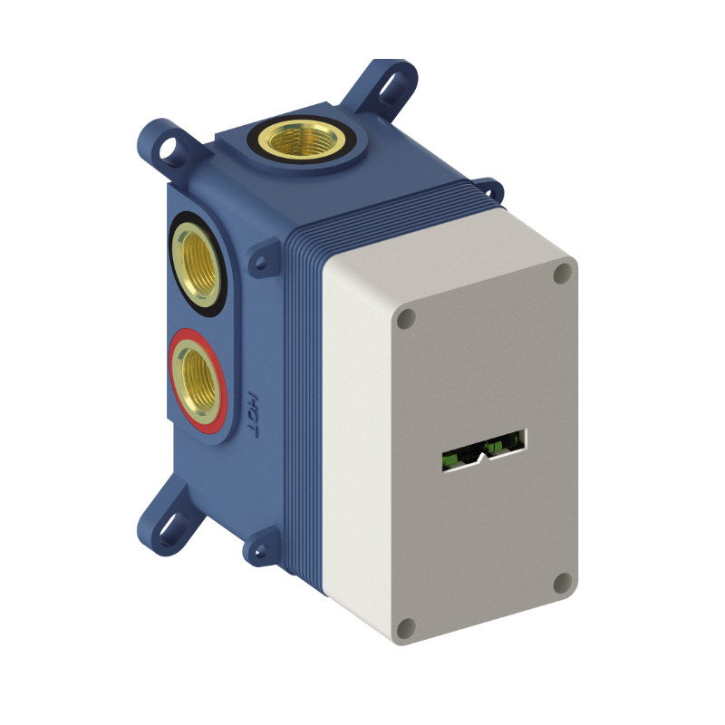 Kit de douche thermostatique à encastrer LOOP or brossé