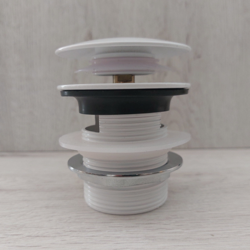 Bonde et cache trop-plein blanc baignoire îlot design - Le Monde du Bain