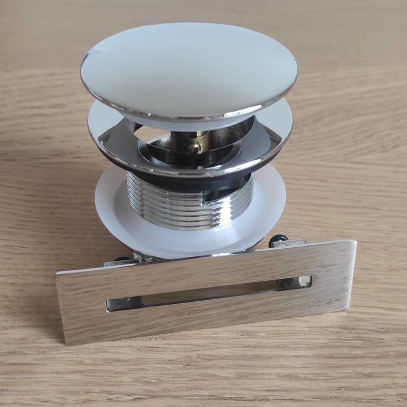 Bonde et cache trop-plein, chromé, pour baignoire îlot design - Le Monde du Bain