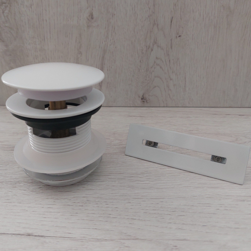 Bonde et cache trop-plein blanc baignoire îlot design - Le Monde du Bain