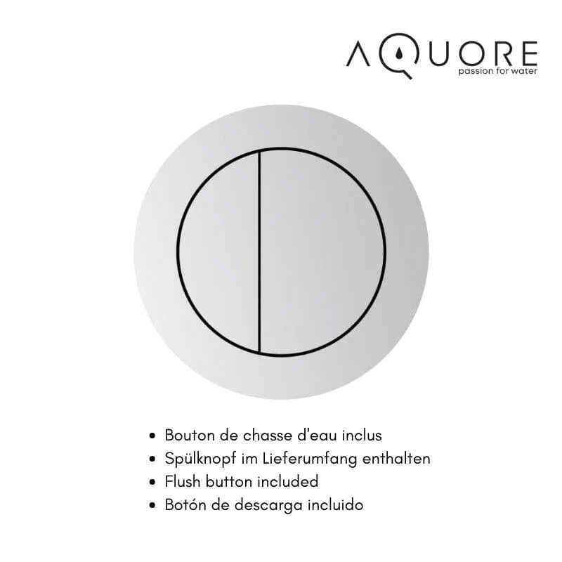 Bouton poussoir double finition chromé - de toilette WC à poser PISA - Le Monde du Bain