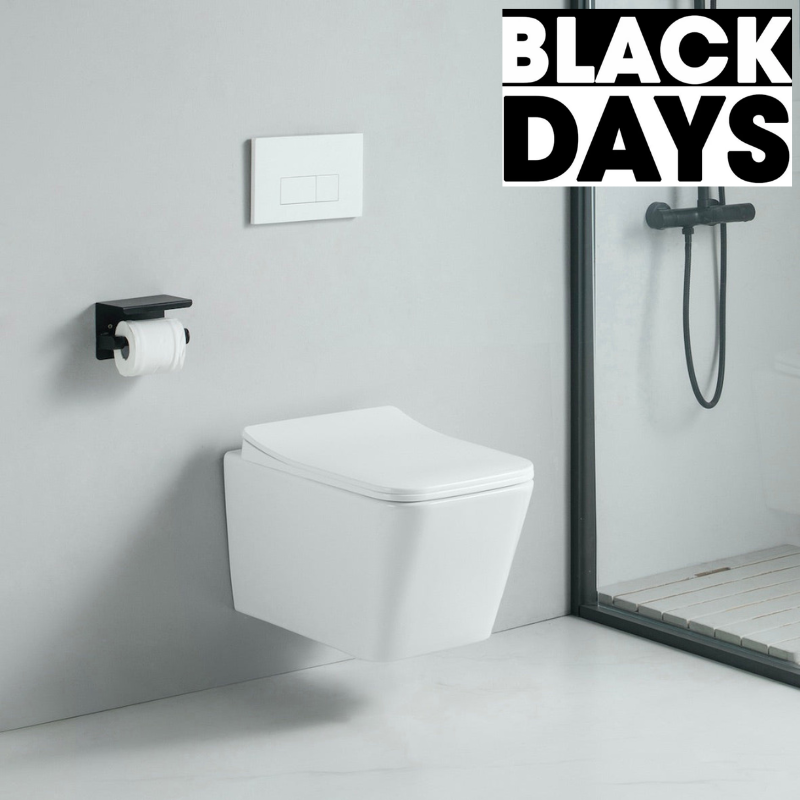 Cuvette WC suspendu CALETO - sans bride et avec frein de chute