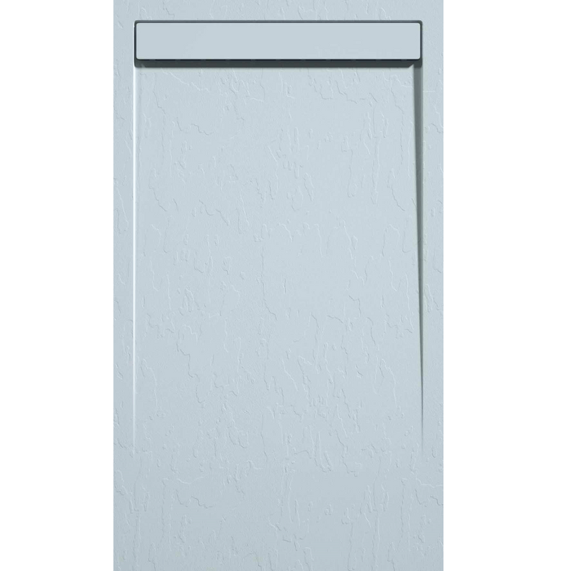 Receveur de douche résine surface ardoisée CLEVER gris cendre -Le Monde du Bain