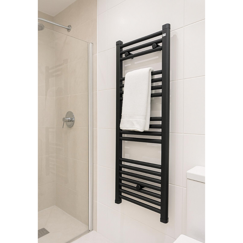 Radiateur sèche-serviettes eau chaude CODA noir mat