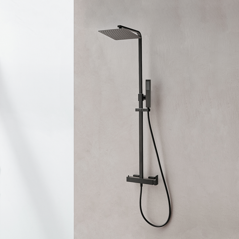 Colonne de douche mitigeur CUO Noir mat