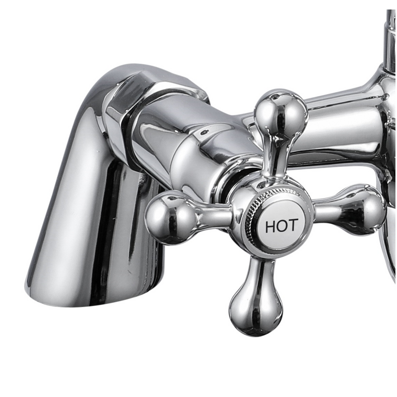 Robinet mélangeur baignoire rétro sur plage VICTORIA - Le Monde du Bain