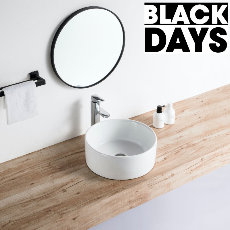 Vasque à poser ronde en céramique DAVIA