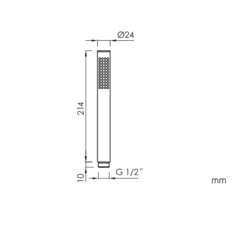 Dimensions Douchette LOOP Or Brossé