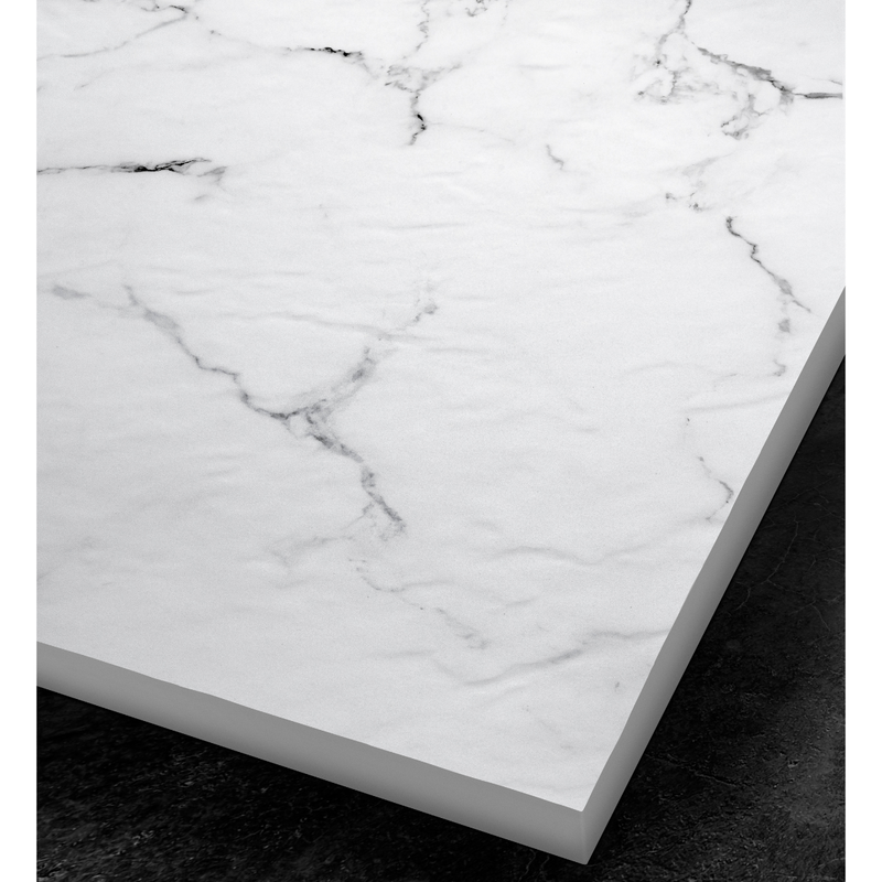 Receveur de douche extra plat finition marbre blanc - Le Monde du bain