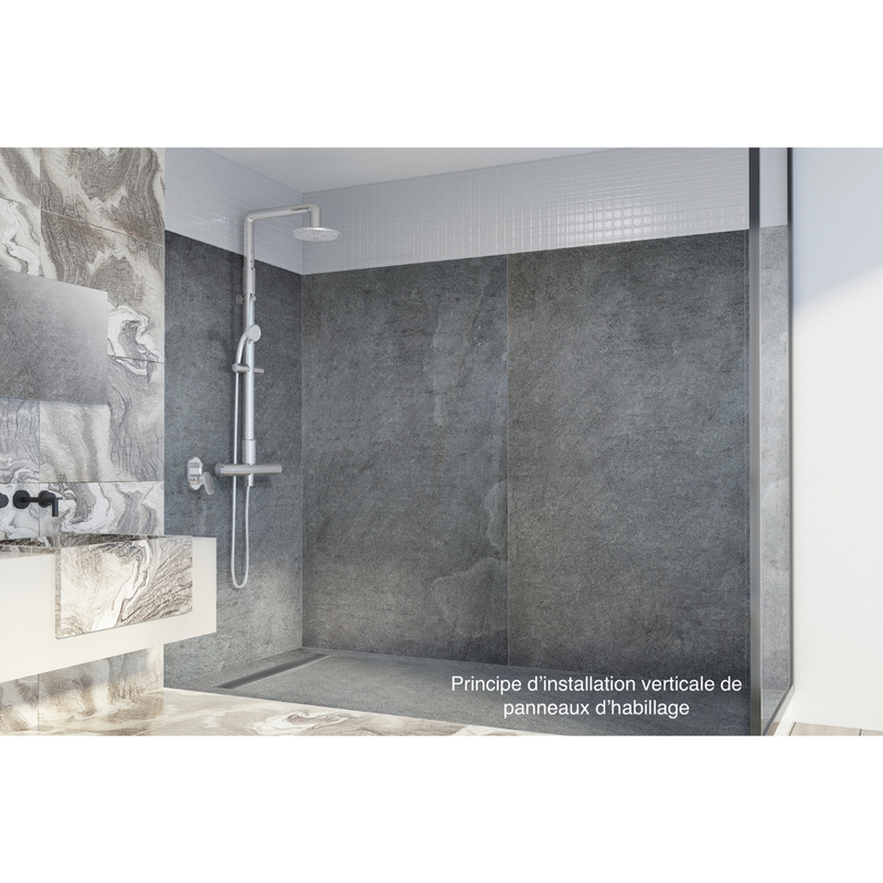 Panneau d’habillage mural pour douche PIERRE NATURELLE Cuprus - Le Monde du Bain
