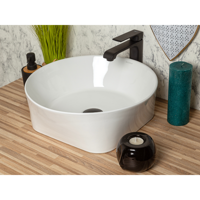 Vasque à poser ronde en céramique ARIA - Le Monde du Bain