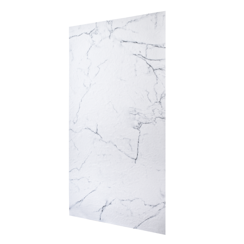Panneau d’habillage mural pour douche blanc marbré - Le Monde du Bain