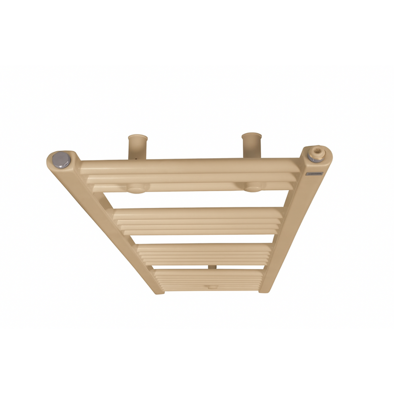 Vue de dessus Radiateur sèche-serviettes eau chaude CODA 120 x 60 cm beige mat