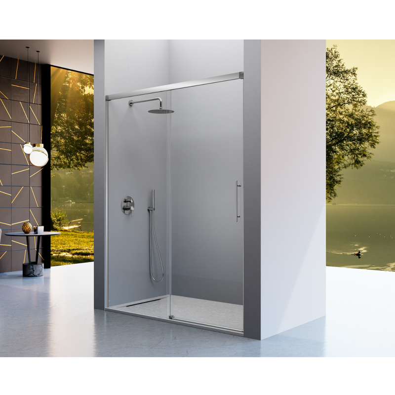 Paroi de douche fixe + Porte coulissante URBAN