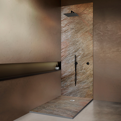 Receveur de douche extra plat PIERRE NATURELLE Cuprus - Le Monde du Bain