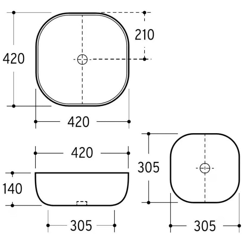 Vasque à poser Kronenbach Cube 42 x 42 cm
