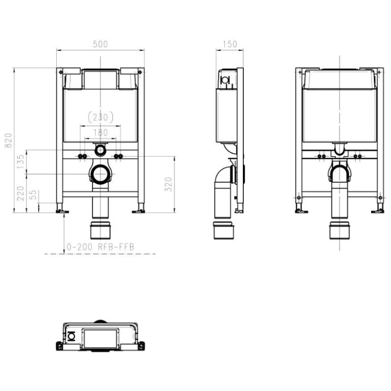 Bâti-support WC Kronenbach Plantec 2.0 112 cm