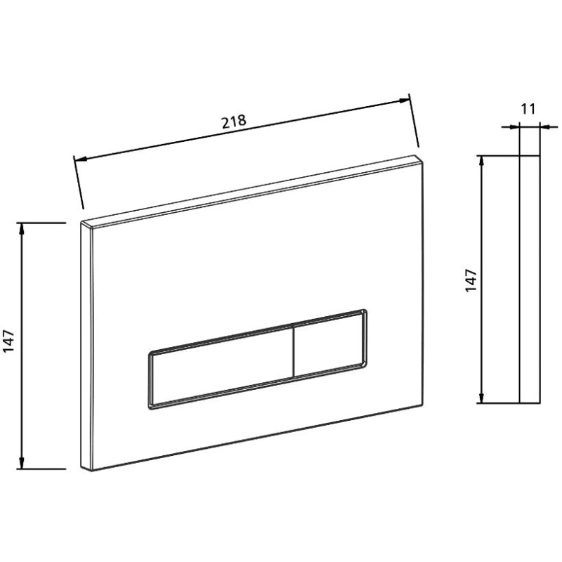 Plaque de déclenchement Kronenbach Plantec 2.0 Cube 80