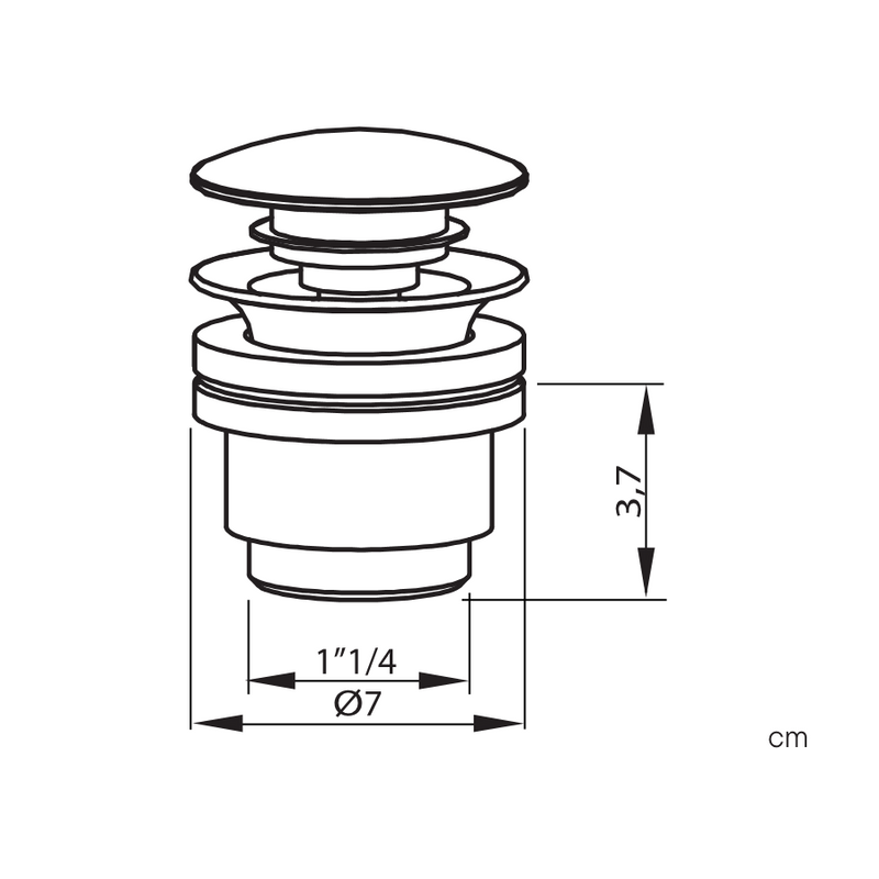 Bonde lavabo clic-clac 3 coloris pour vasques Sanycces
