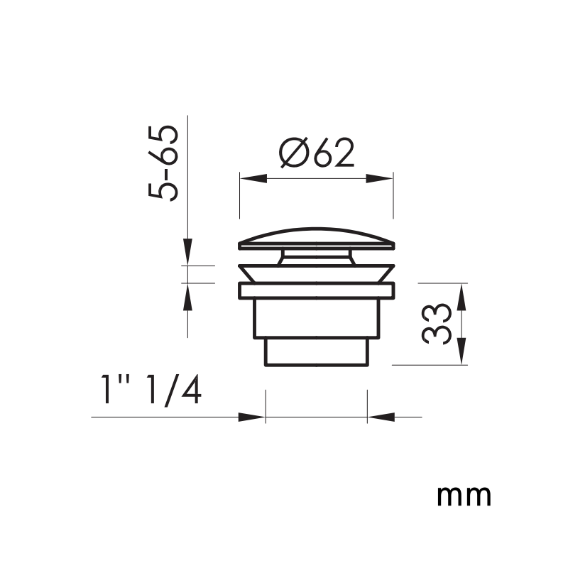 Bonde lavabo clic-clac universelle Sanycces, en laiton finition 6 coloris