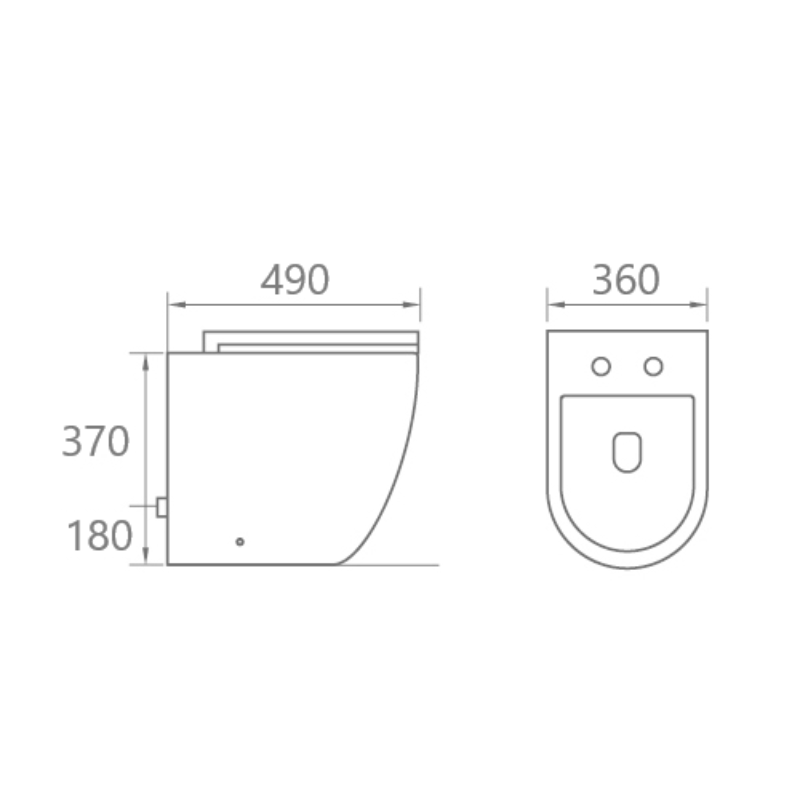 Cuvette WC suspendu CARCEO noir mat - sans bride et avec frein de chute - Le Monde du Bain
