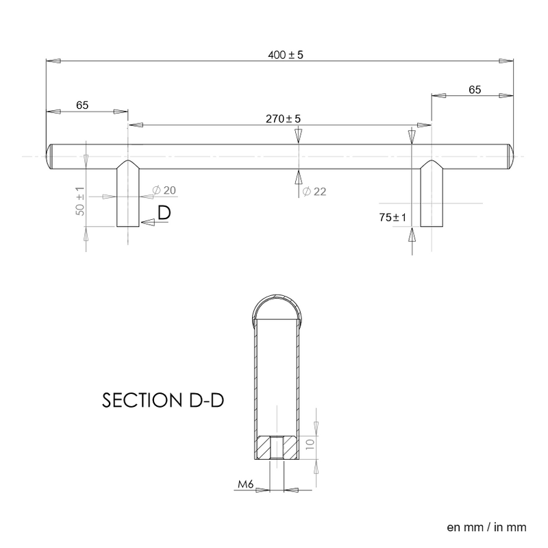 Dimensions - Porte-serviette CODA pour sèche-serviette blanc - Le Monde du Bain