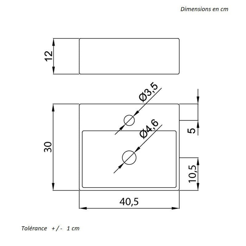 Dimensions - Vasque à poser en céramique COSENZA blanc - Le Monde du Bain