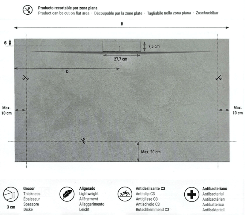 Receveur de douche extra-plat en fonte minérale LYRA - Le Monde du Bain