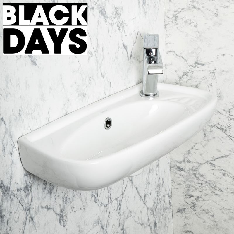 Lavabo suspendu ELFY 51 cm en céramique