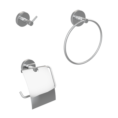 Ensemble d'accessoires salle de bain KLEO chromé
