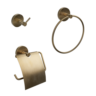 Ensemble d'accessoires salle de bain KLEO or ancien