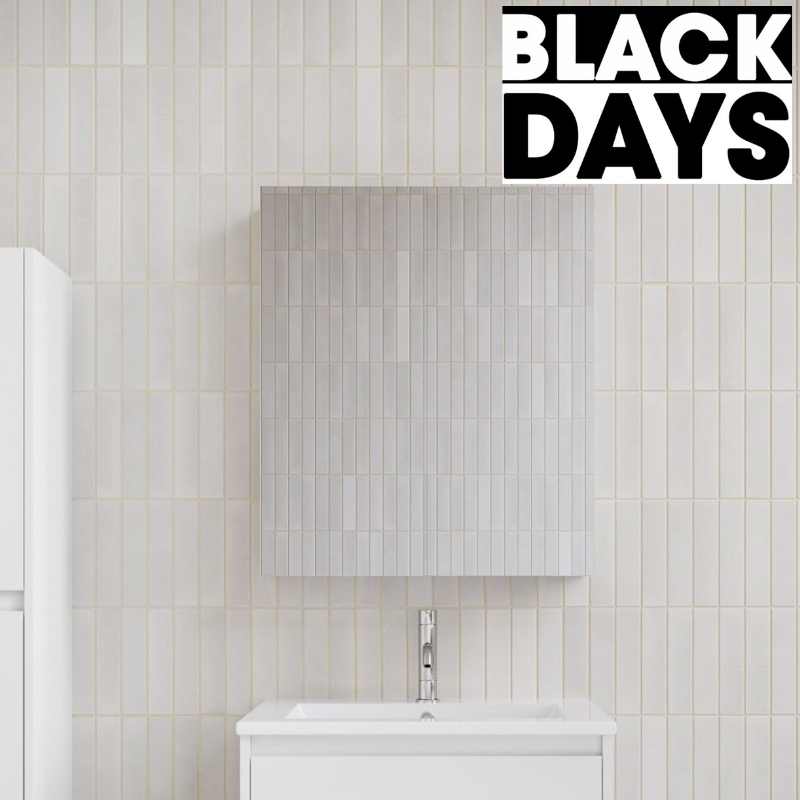 Armoire de toilette bloc-miroir FORTINA largeur 60 cm blanc