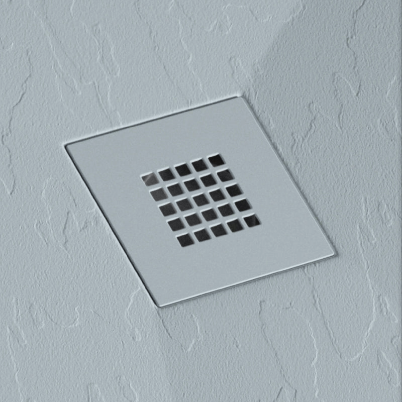 Grille gris béton - Receveur de douche surface ardoisée ONDA Gris béton - Le Monde du Bain