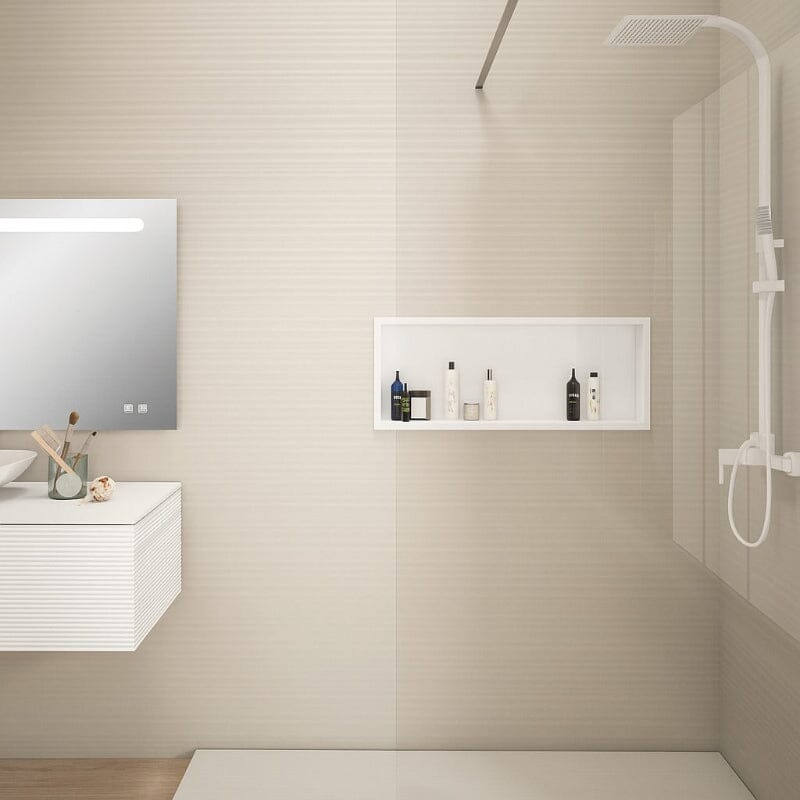 Niche de douche à encastrer CLARIS blanc mat - Le Monde du Bain